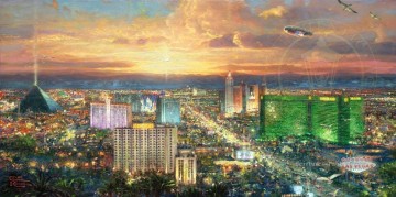 Paysage urbain de Viva Las Vegas Peinture à l'huile